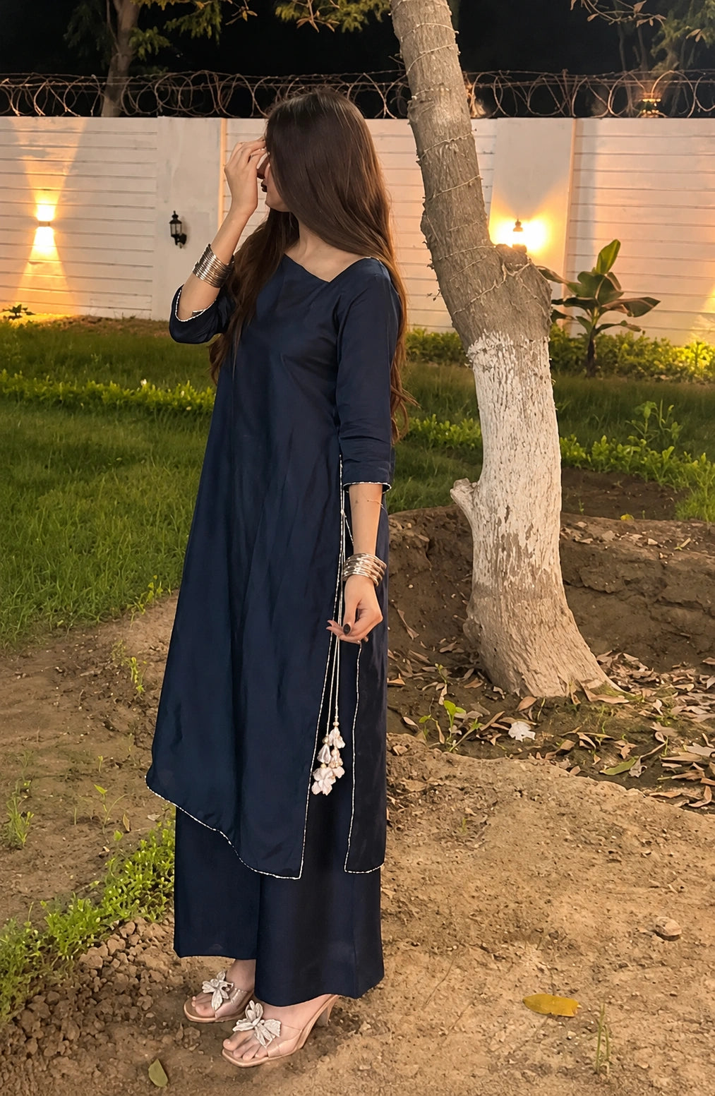 Jovera Joyce Noor-e-Siyah Midnight Blue Straight Cut Ensemble
