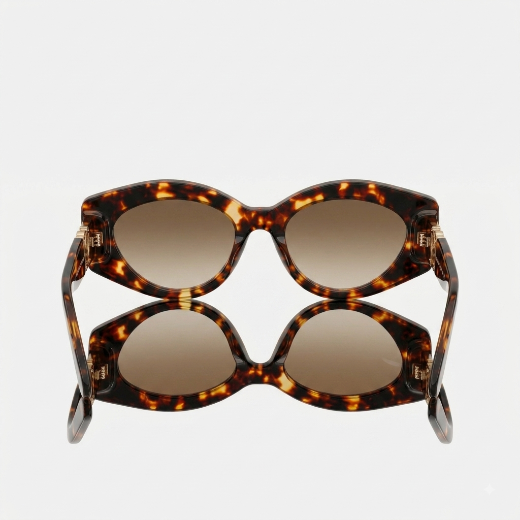 Miu Miu Retro Oval MU 04WS Luxury Sunglasses