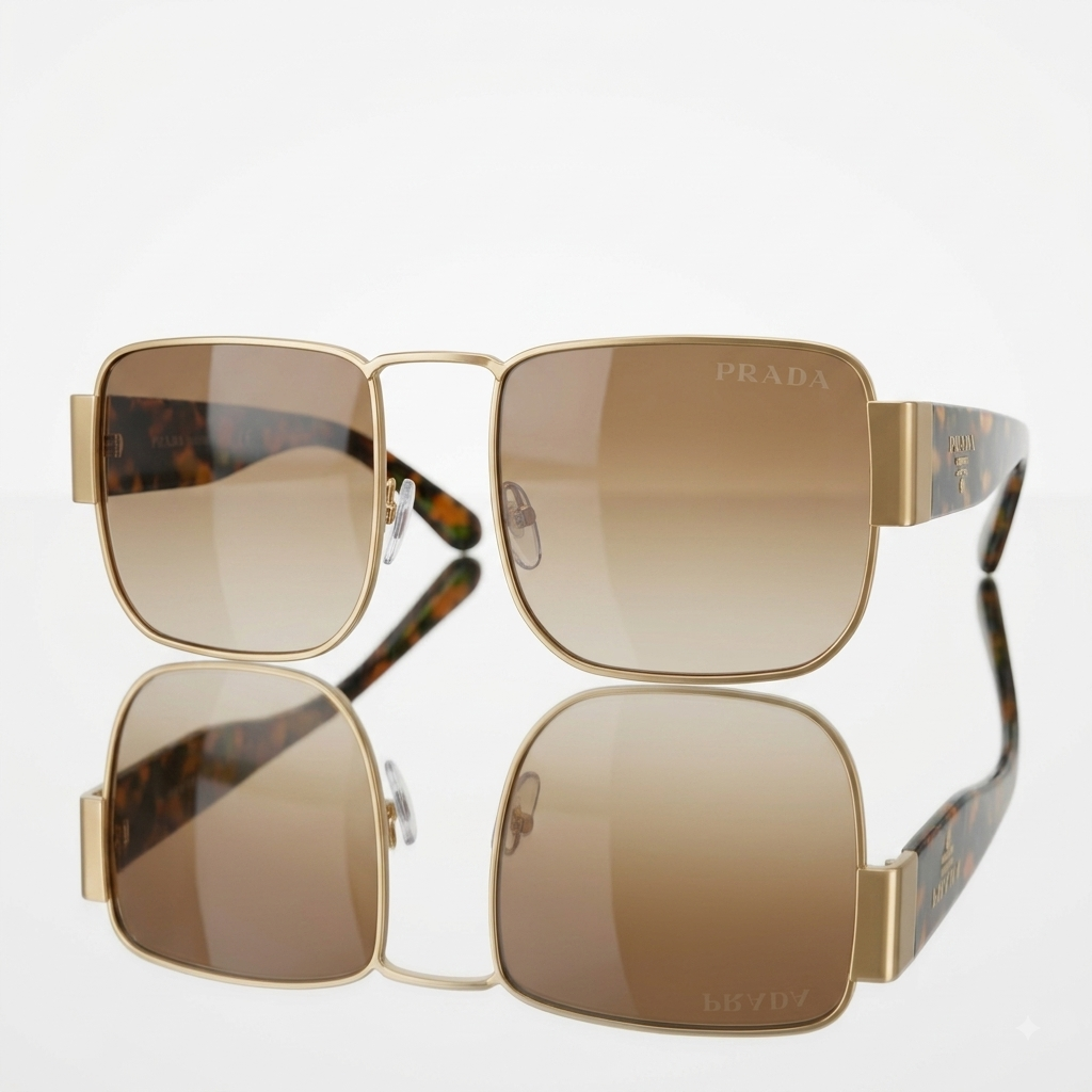 Prada Symbole Metal Square PR 57YS Luxury Sunglasses