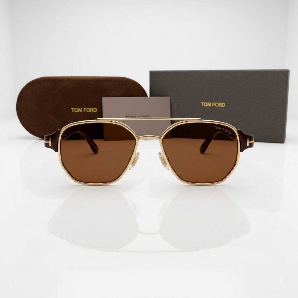 Tom Ford Bronson TF824 Geometric Aviator Luxury Sunglasses