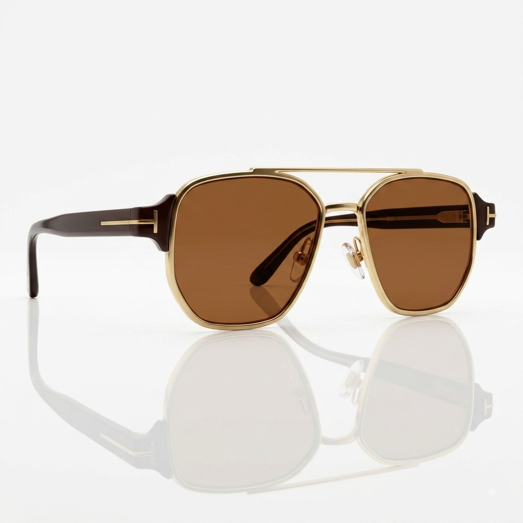 Tom Ford Bronson TF824 Geometric Aviator Luxury Sunglasses