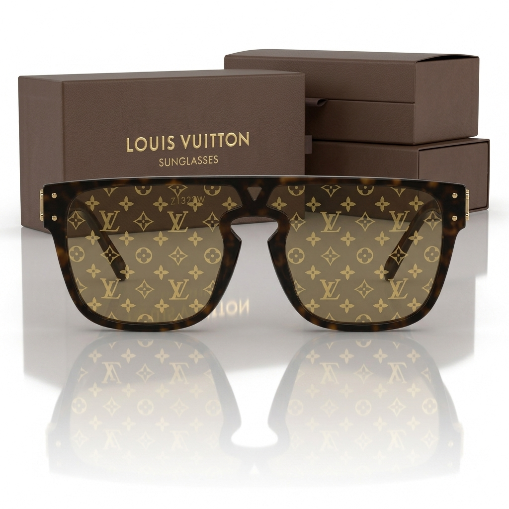 Louis Vuitton Monogram Mask Square (Z1320W) Luxury Sunglasses