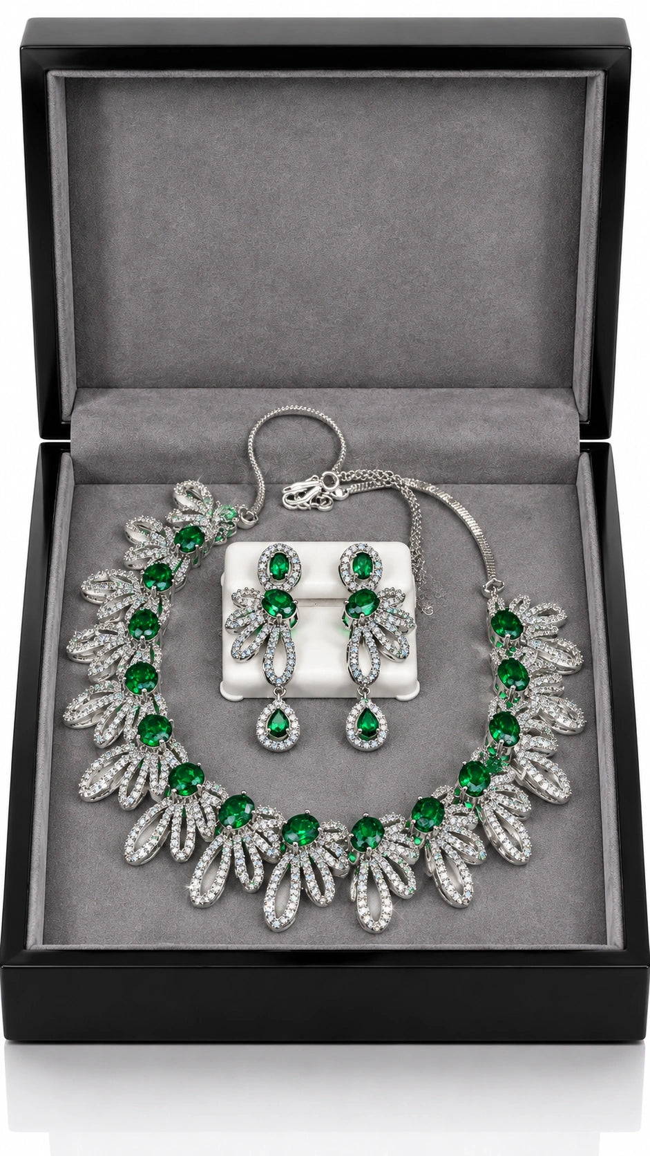 Jovera Joyce Emerald Royale Blossom Heritage Jewellery Ensemble