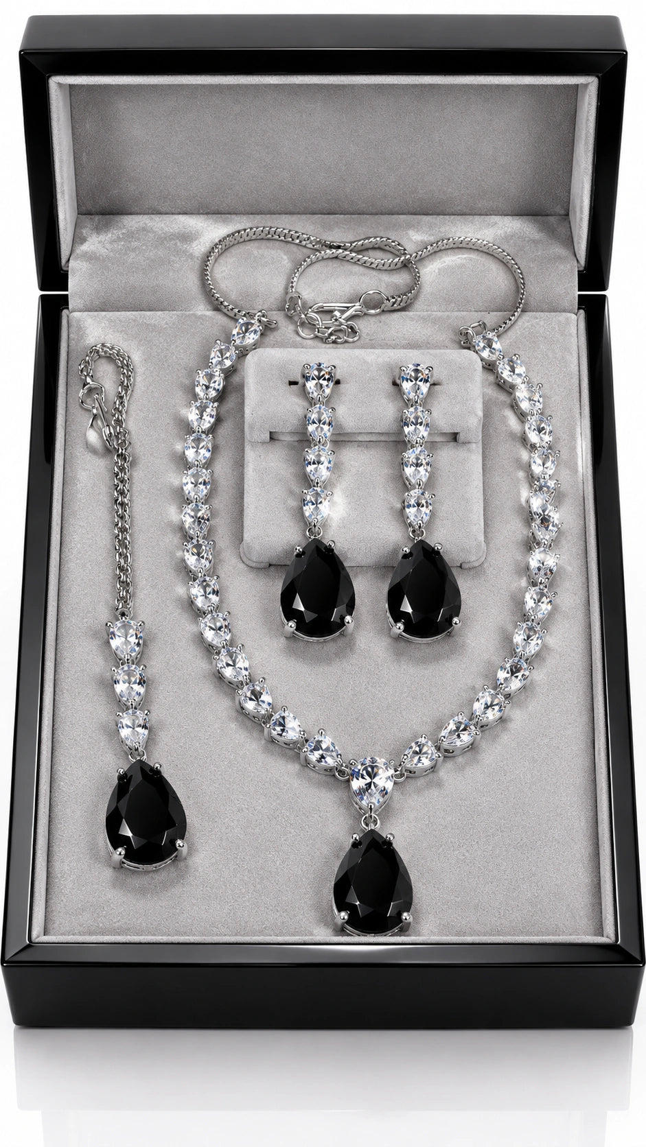Jovera Joyce Noir Éternel Royale Teardrop Jewellery Collection
