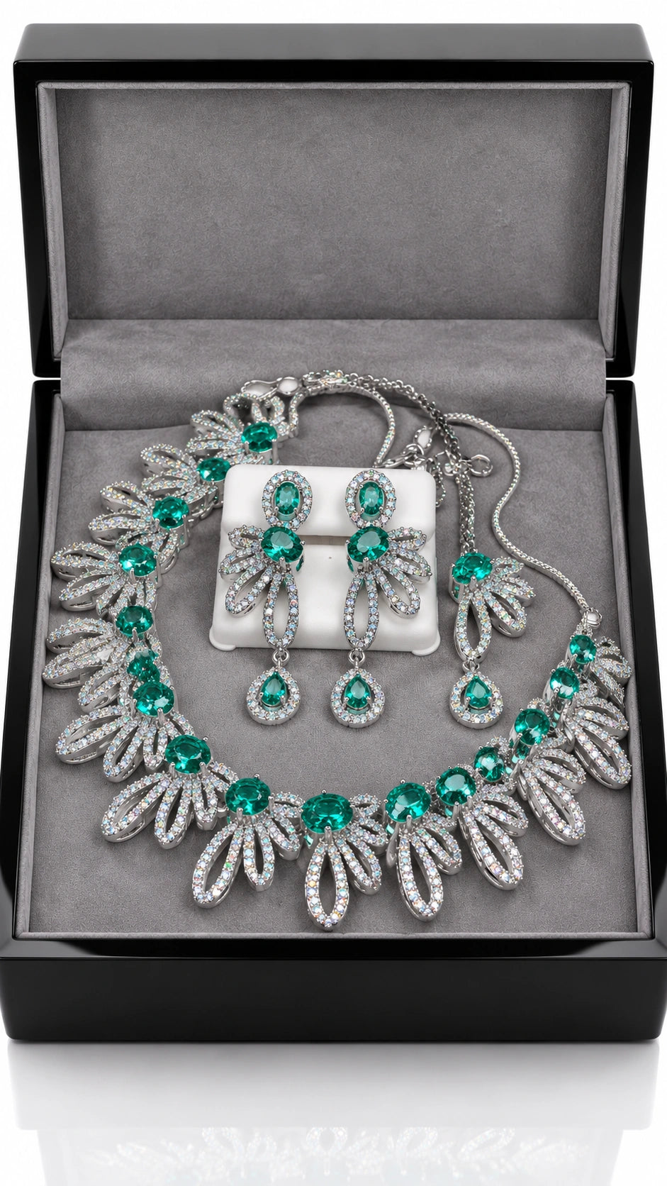 Jovera Joyce Emerald Celeste Blossom Royale Jewellery Ensemble