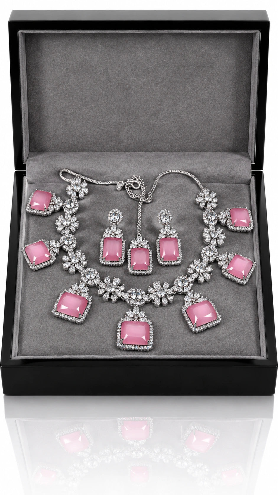 Jovera Joyce Rosé Lumière Floral Statement Jewellery Ensemble