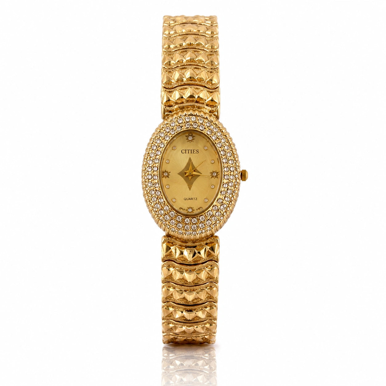 Jovera Joyce Golden Étoile Crystal Heritage Women’s Timepiece