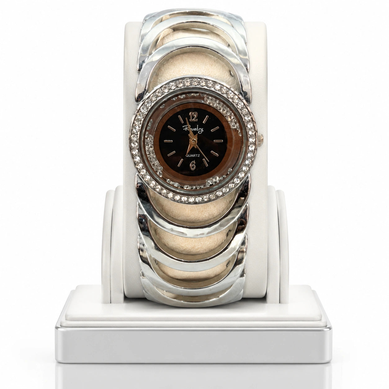 Jovera Joyce Celeste Noir Women’s Crystal Halo Luxury Timepiece