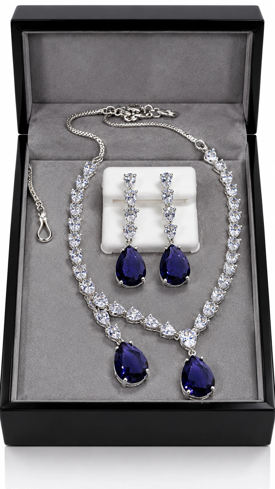 Jovera Joyce Midnight Sapphire Élan Teardrop Jewellery Ensemble