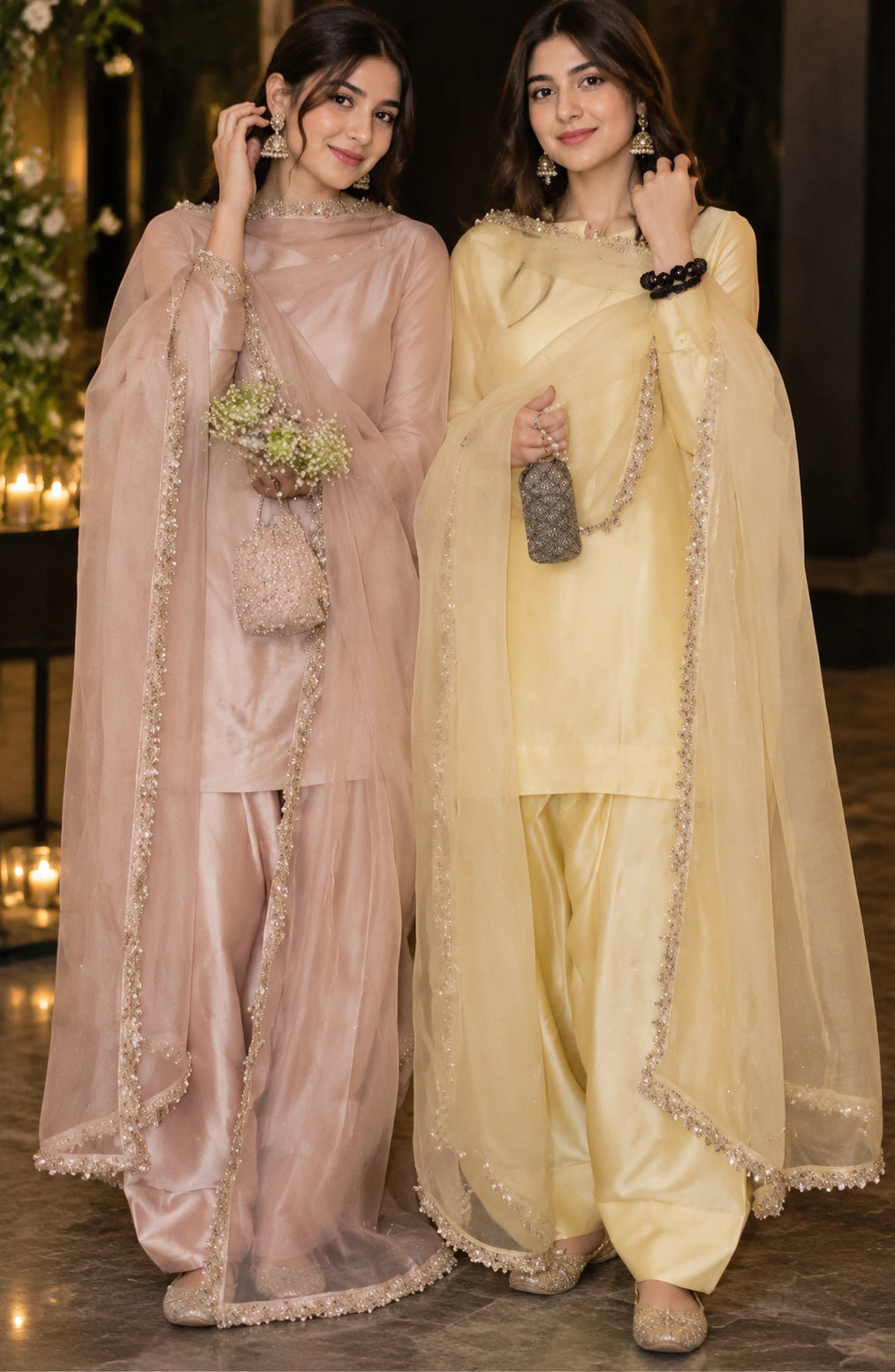 Jovera Joyce Celestial Pastel Royale Sharara Ensemble