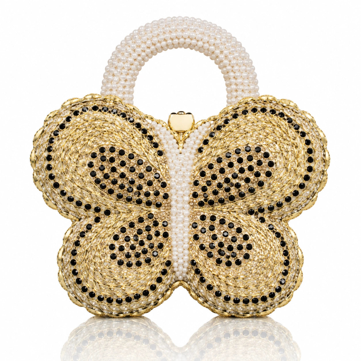 Jovera Joyce Papillon Royale Pearl Couture Evening Clutch