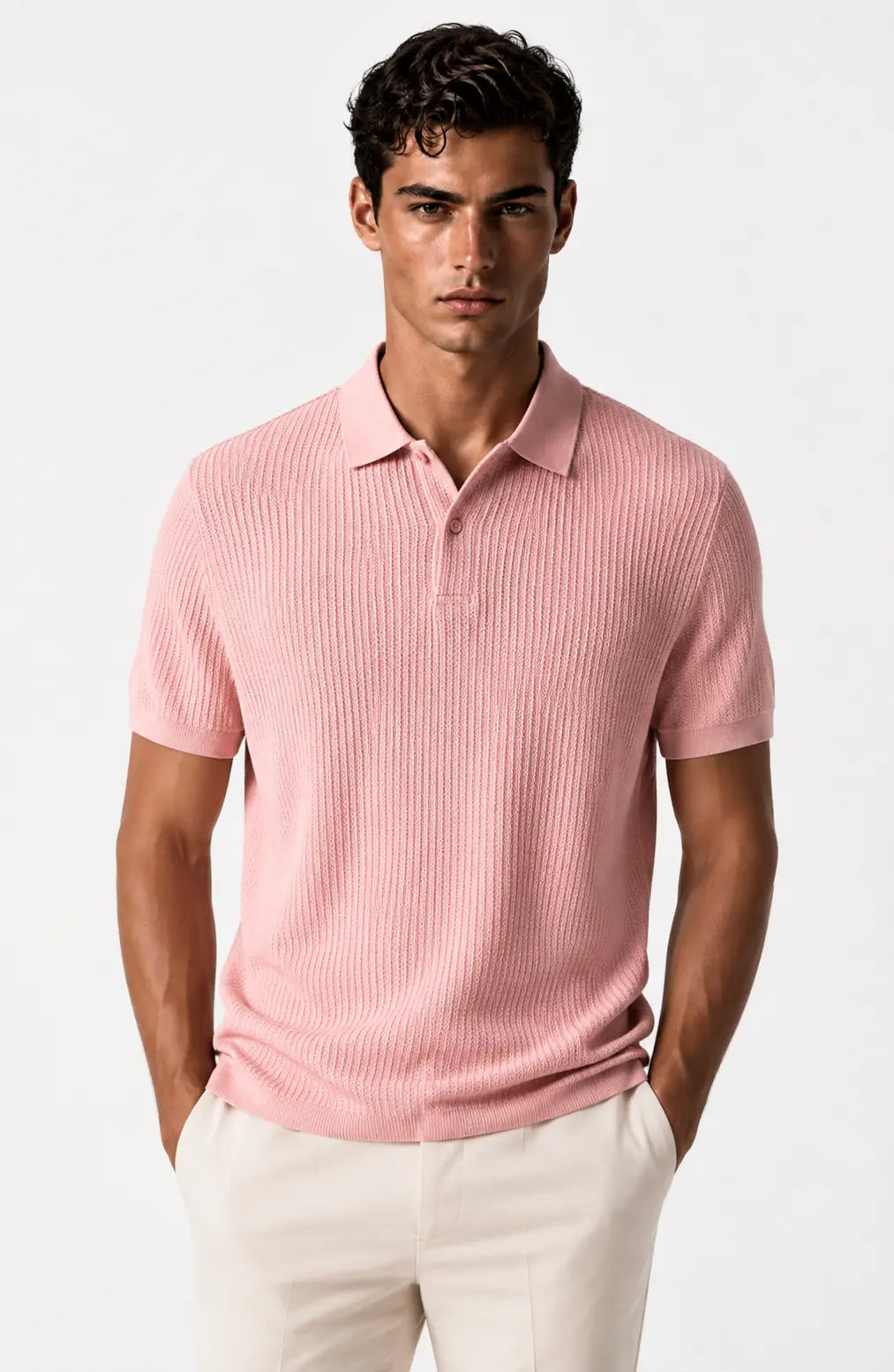 Jovera Joyce Roselle Textured Polo Knit Jovera Joyce