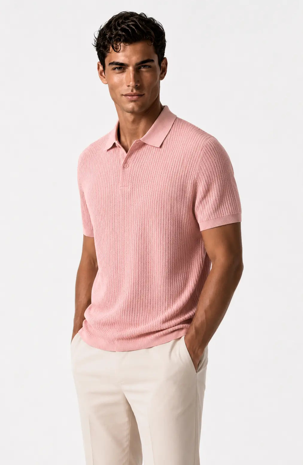 Jovera Joyce Roselle Textured Polo Knit Jovera Joyce
