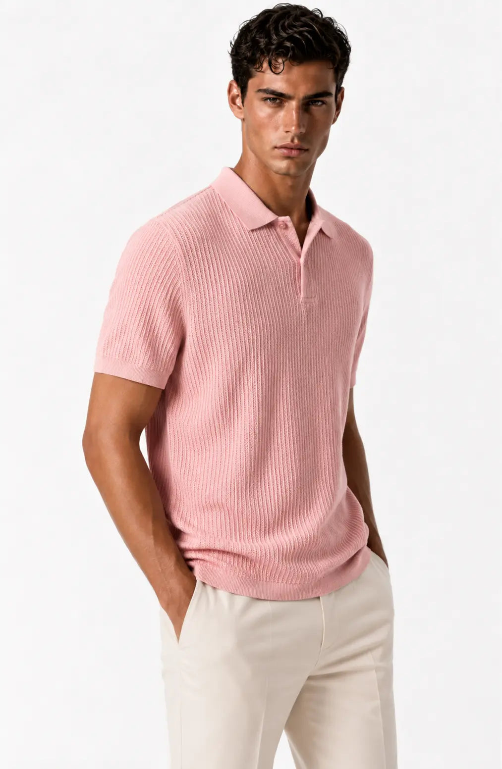 Jovera Joyce Roselle Textured Polo Knit Jovera Joyce