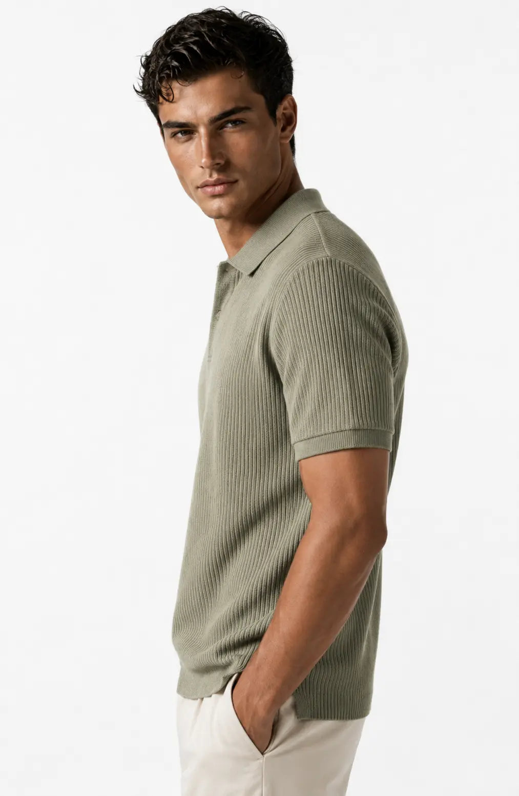Jovera Joyce Roselle Textured Polo Knit Jovera Joyce