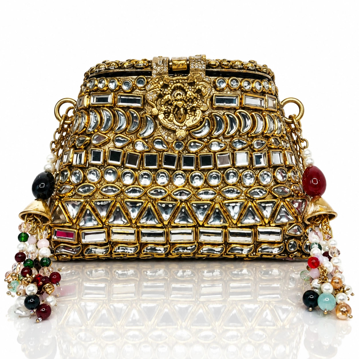Jovera Joyce Imperial Nocturne Handcrafted Royal Crystal Evening Clutch