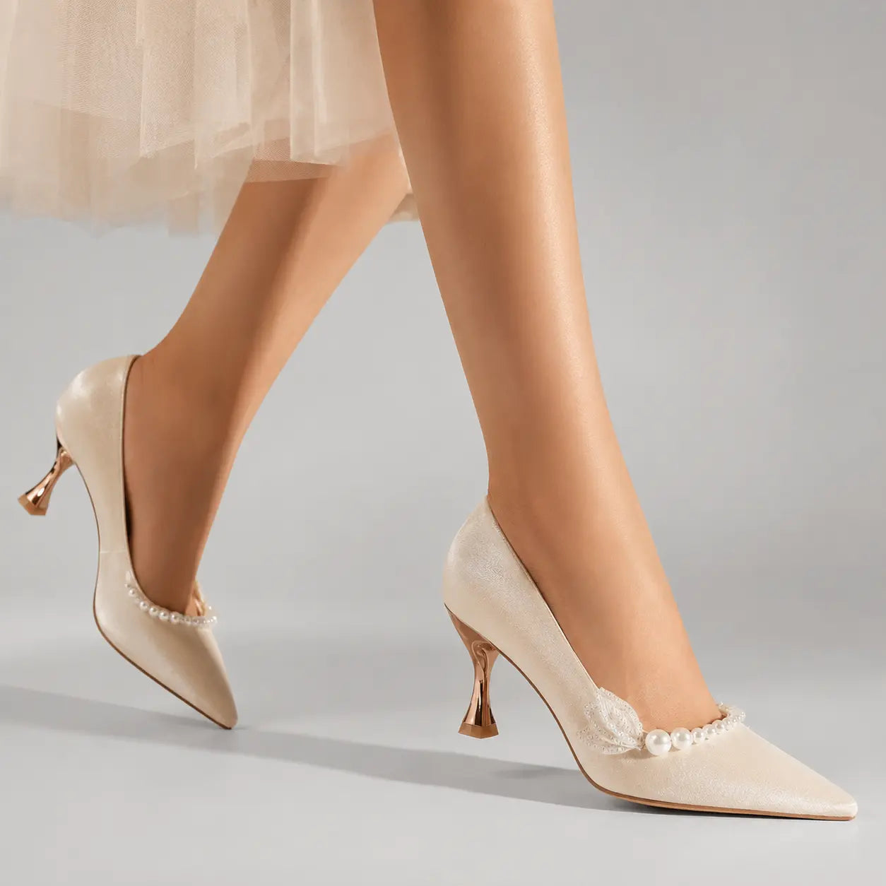 Xiuhmu Wedding Bridal Shoes, Banquet High Heels, 2025 New Style Elegant Versatile Wedding Shoes For Women Jovera Joyce
