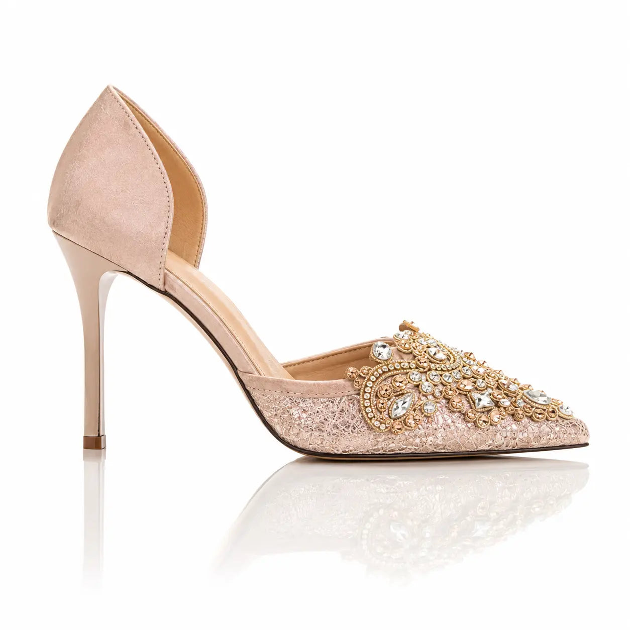 2026 Early Spring Hollow Women Heels, Elegant Bridesmaid Pumps, Chic Stiletto Shoes With Beaded Rhinestone, Party Footwear Jovera Joyce
