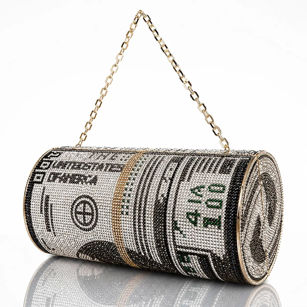Cashmere Crystal Roll Clutch Jovera Joyce