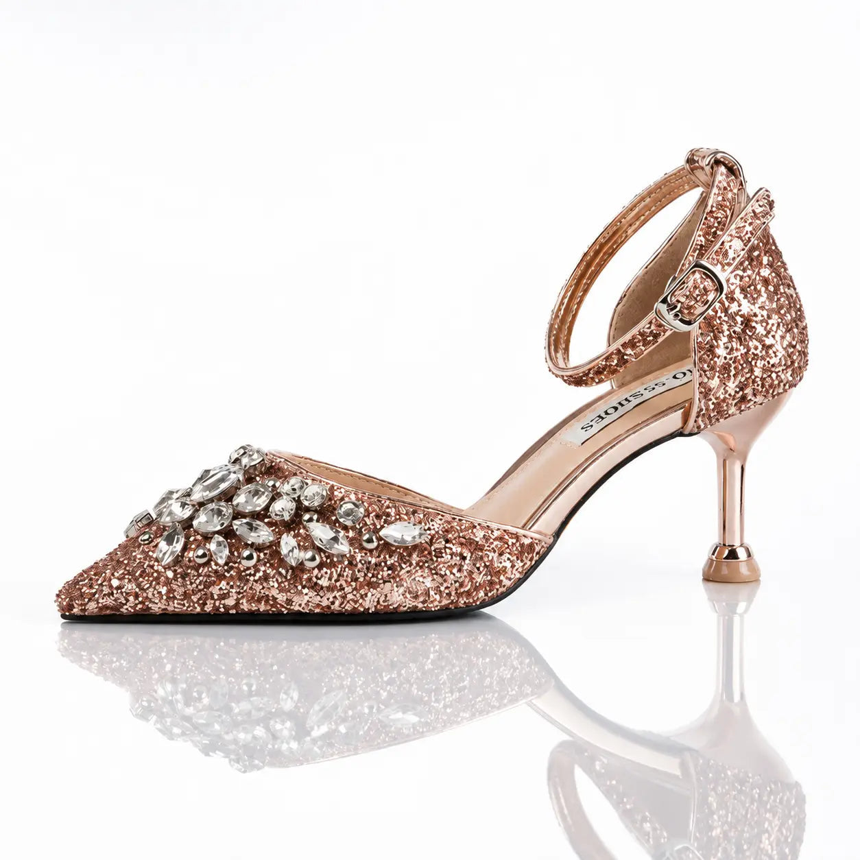 European And American Sexy Pointed Toe Rhinestone High Heels Jovera Joyce