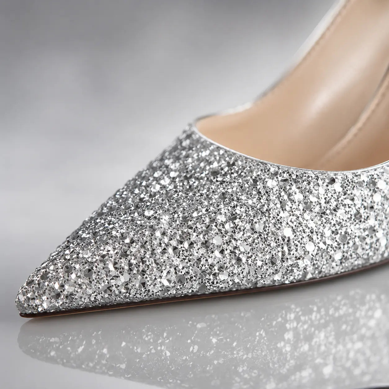 Glitter Bow Stiletto Pumps Jovera Joyce