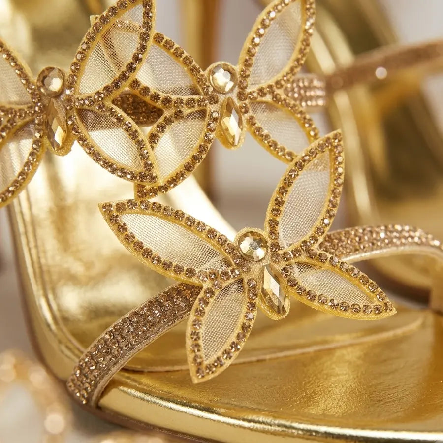 Celestia Butterfly Crystal Heels Jovera Joyce