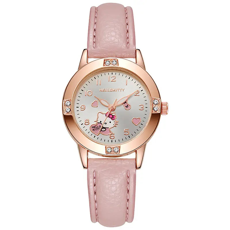 Rose gold diamond belt watch middle school watch women's Sanrio quartz watch cross-border watch wholesale