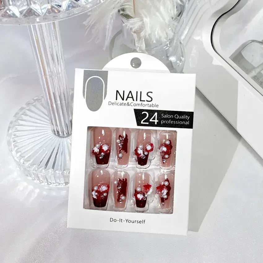 New Nail Art Wear Armor Rose Nail Patch A66
