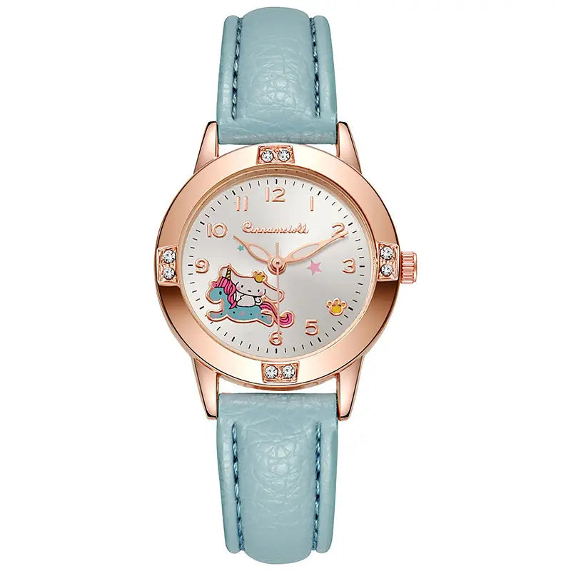 Rose gold diamond belt watch middle school watch women's Sanrio quartz watch cross-border watch wholesale