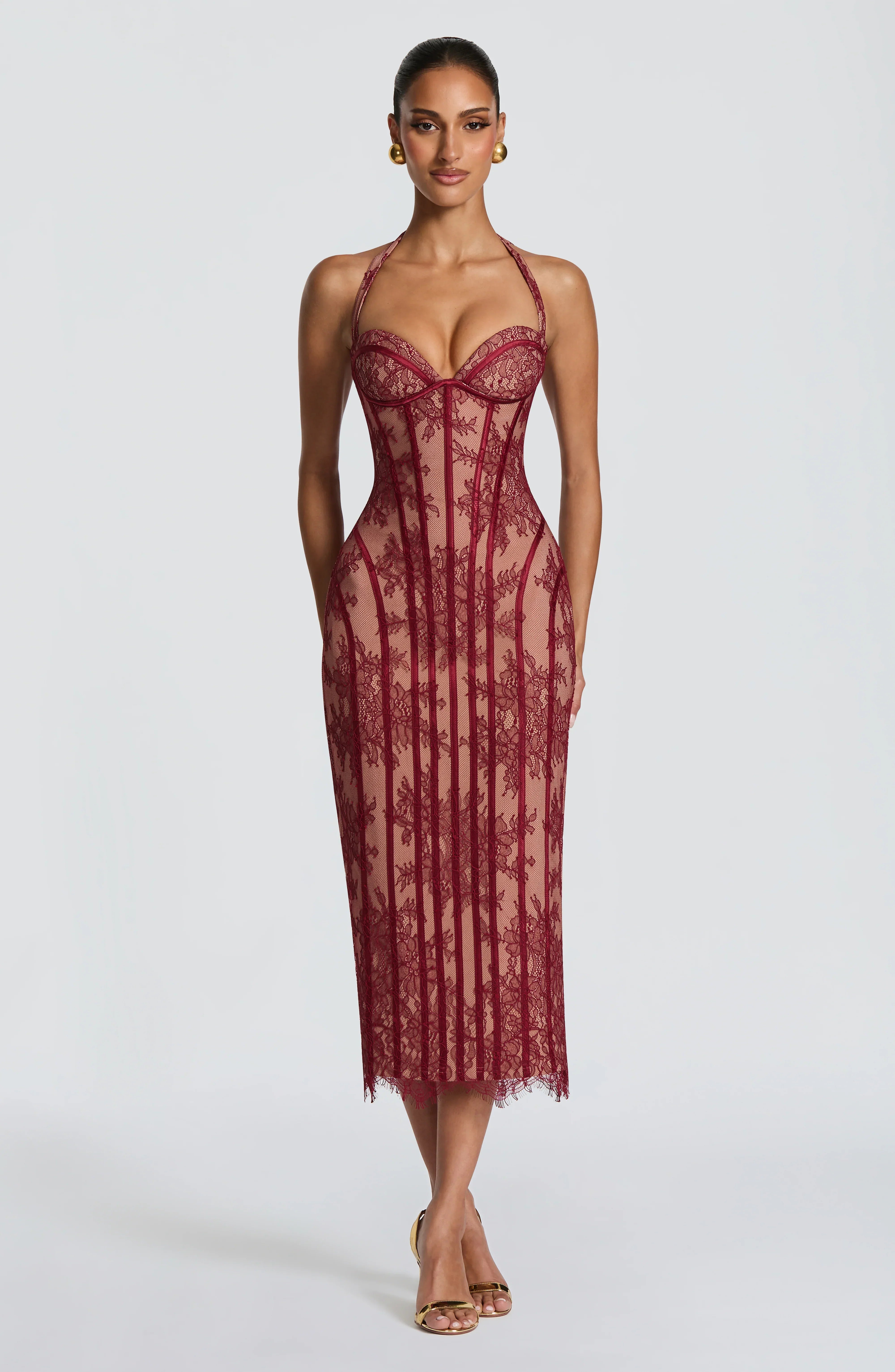 Womens Mid-length Fishtail Waist-cinching Dress Jovera Joyce