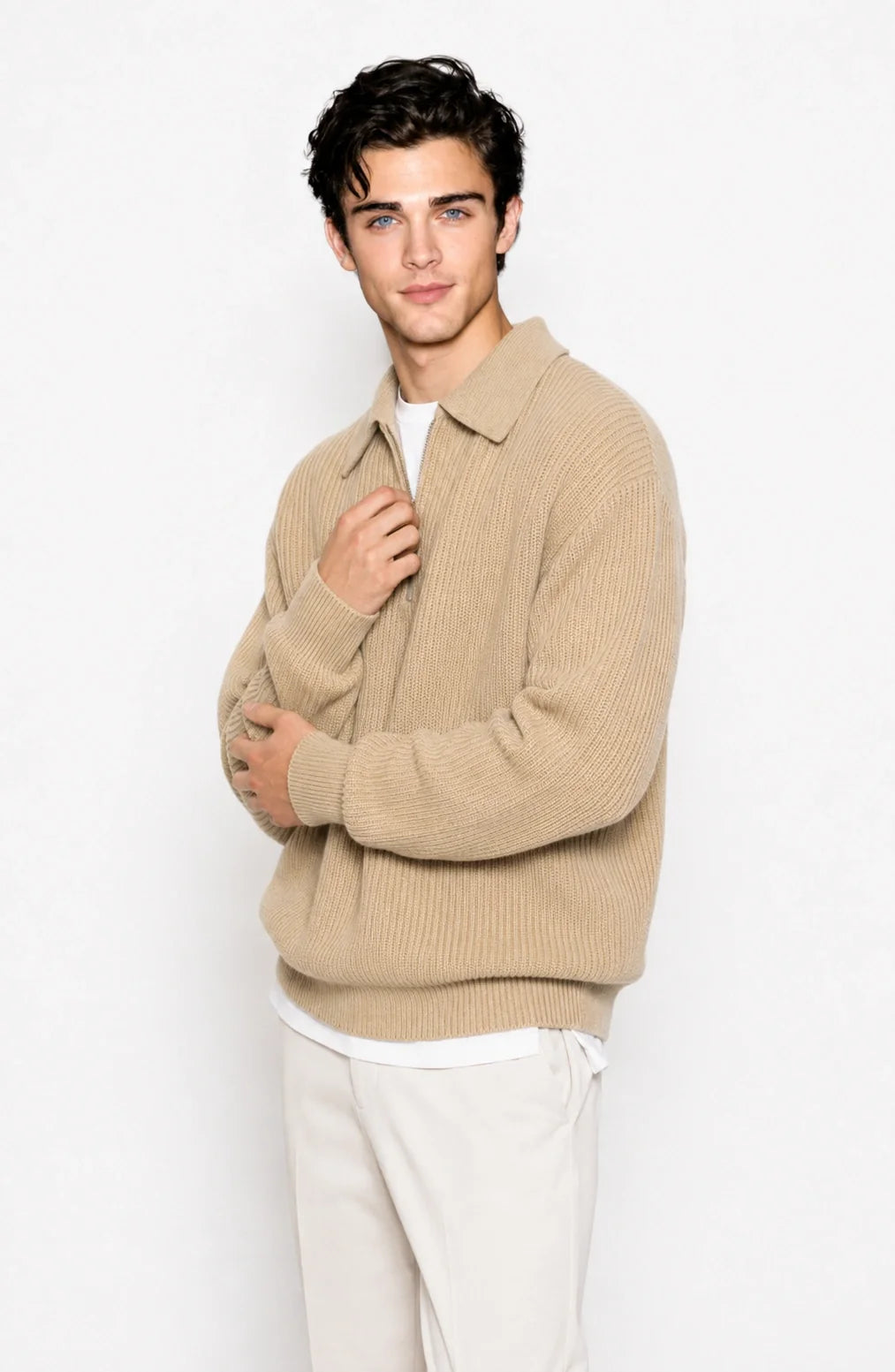 Jovera Joyce Valmont Quarter-Zip Ribbed Knit