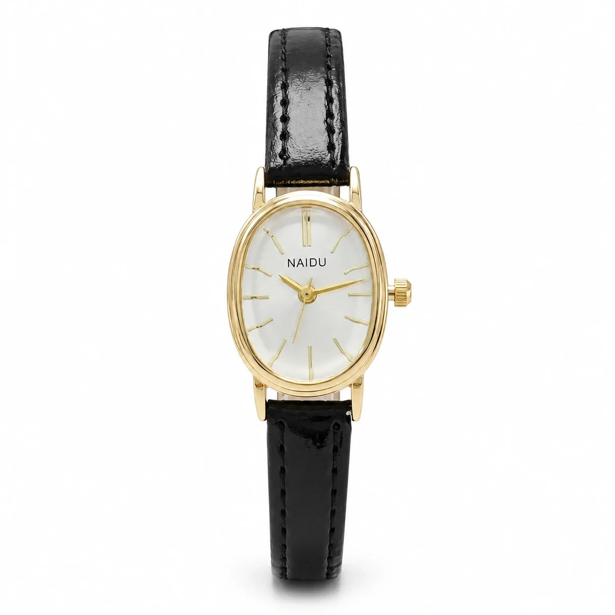 Jovera Joyce Élan Ovale Gold-Tone Classic Strap Watch