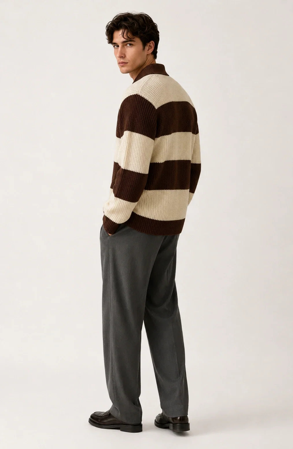 Jovera Joyce Beaumont Heritage Stripe Knit Polo