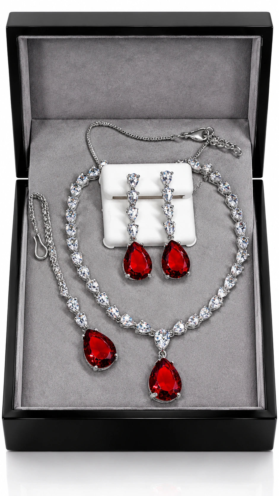 Jovera Joyce Crimson Étoile Royale Teardrop Jewellery Collection