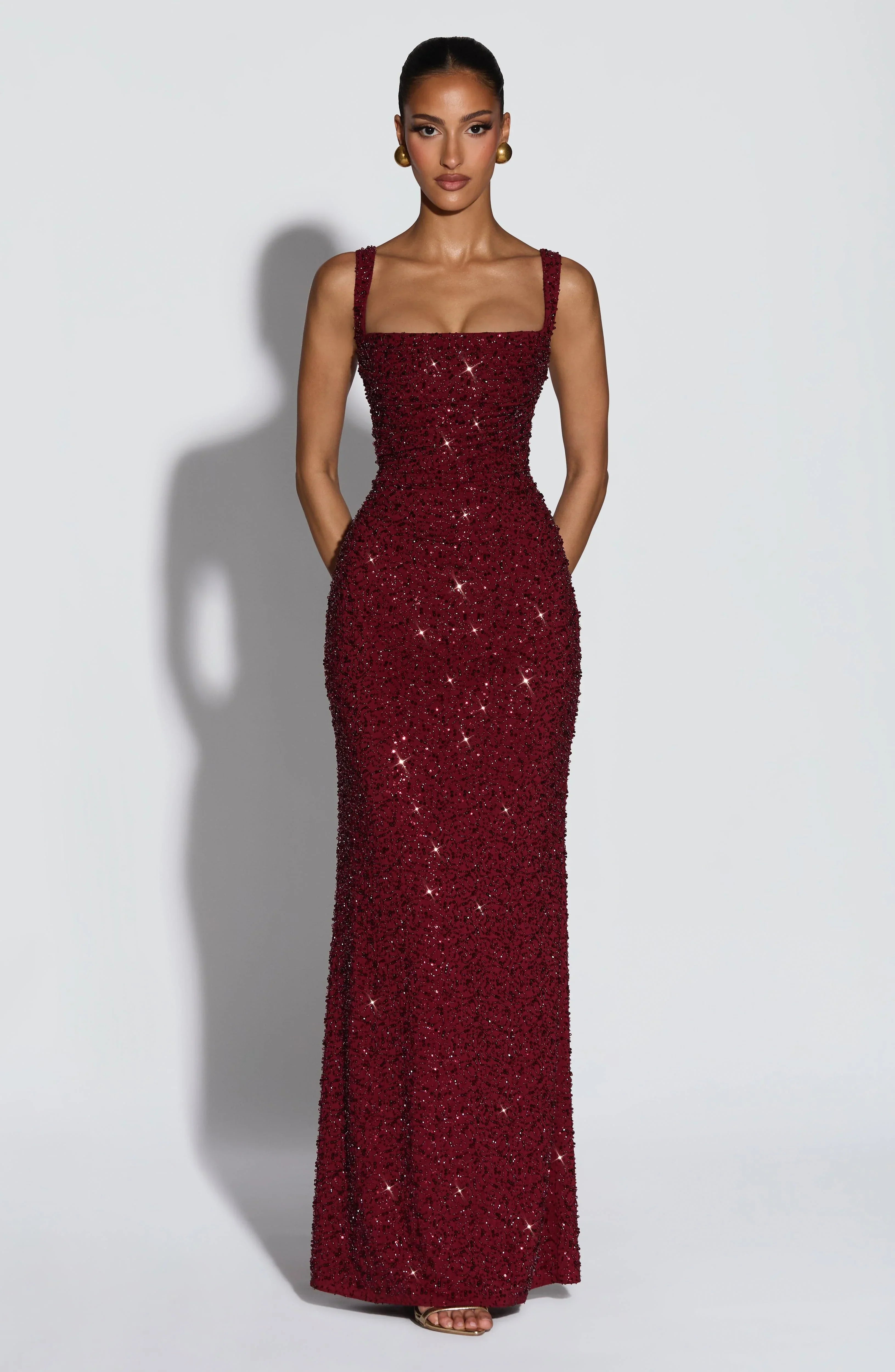 Womens Sequin-decorated Figure-hugging Fashionable Dress Jovera Joyce