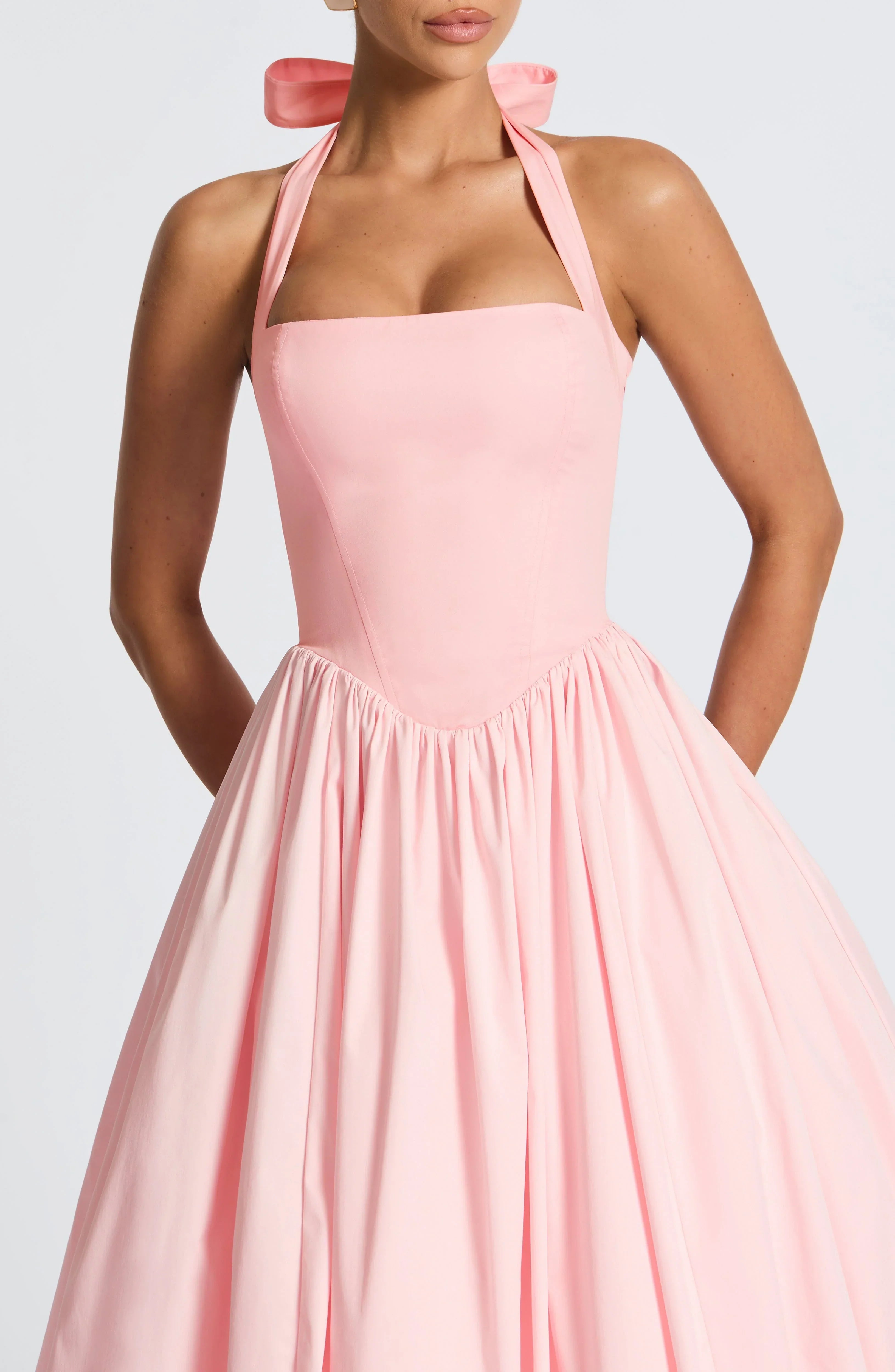 Hanging Collar Sexy Slim Fit Backless Mid-length Sweet Mesh Temperament Dress Jovera Joyce