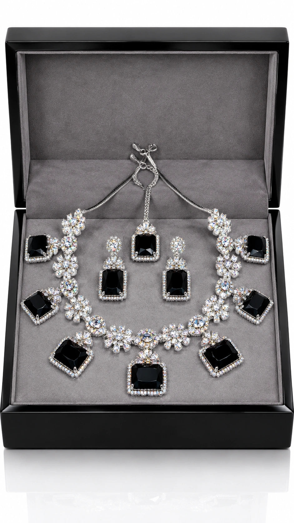 Jovera Joyce Crystalé Lumière Teardrop Diamond Ensemble