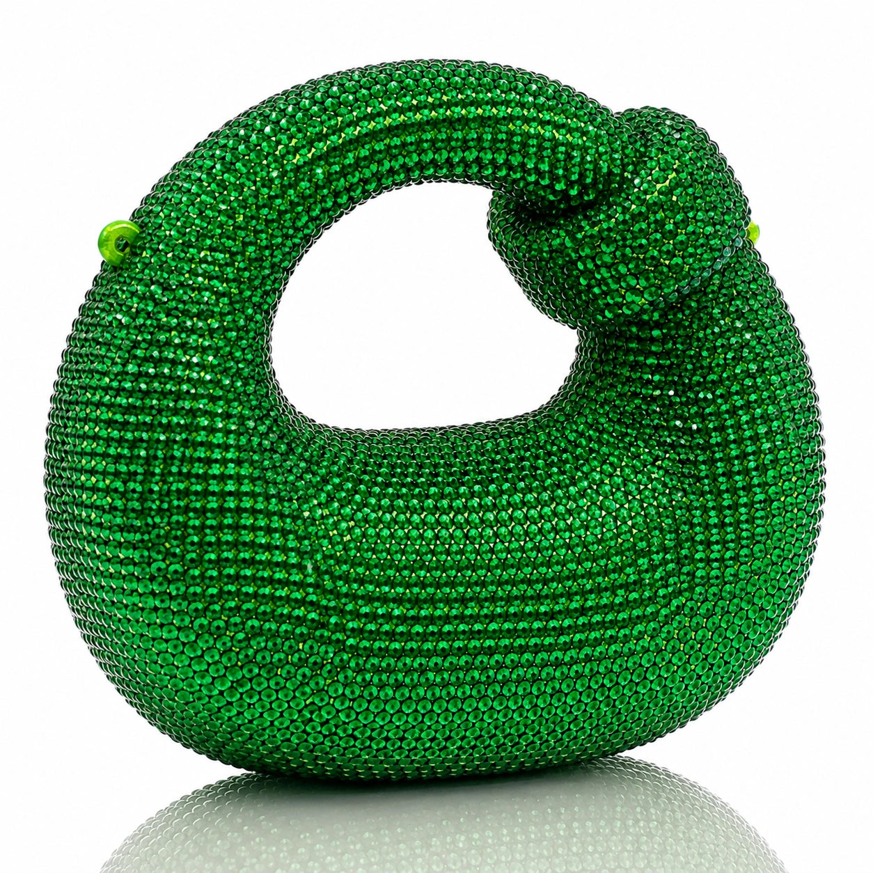 Jovera Joyce Emerald Élan Crystal Sculptural Handbag