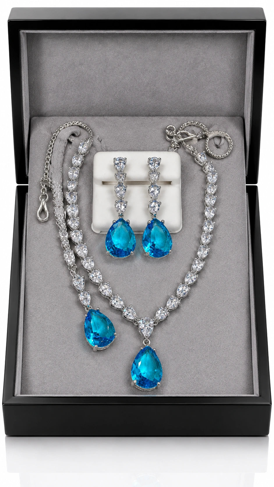 Jovera Joyce Azure Élan Teardrop Crystal Ensemble