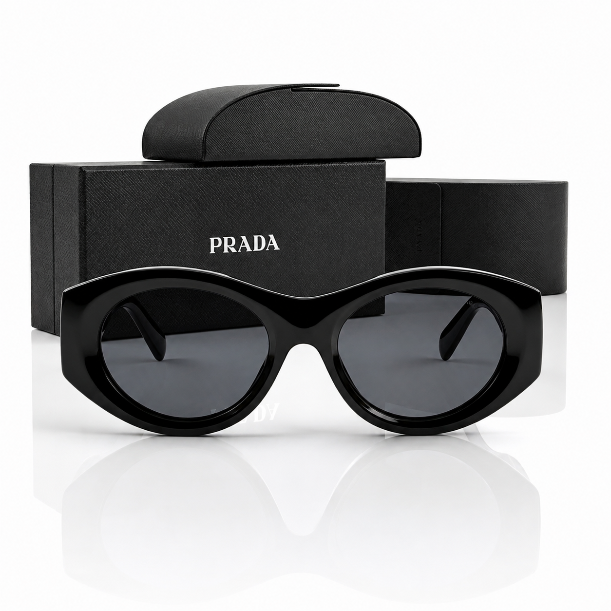 Prada Symbole Chunky Oval (PR 08YS) Luxury Sunglasses