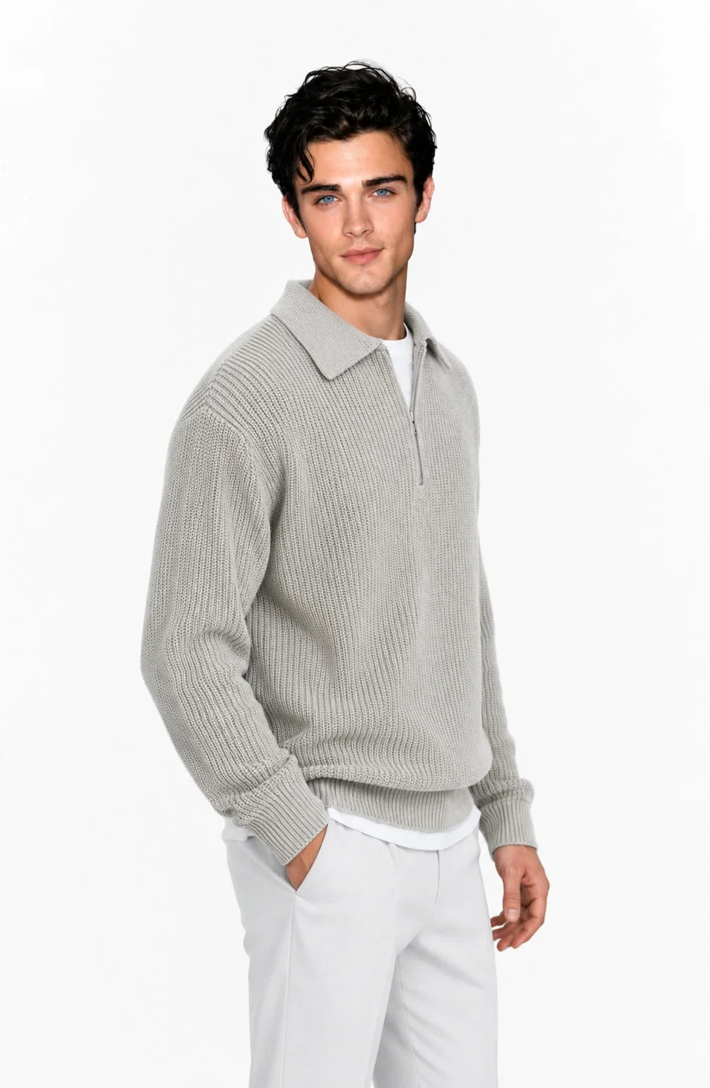 Jovera Joyce Valmont Quarter-Zip Ribbed Knit
