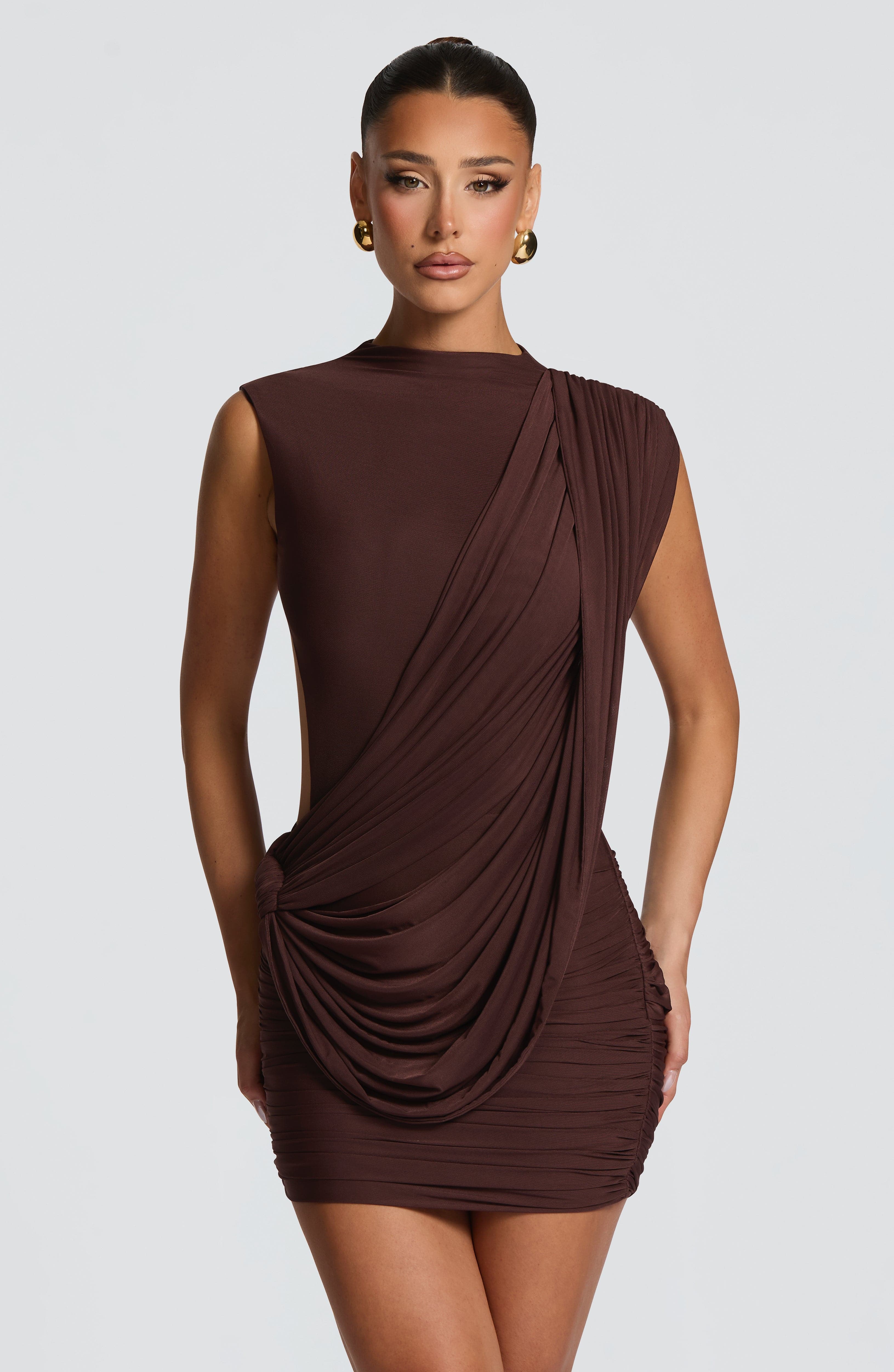 Womens Casual Solid-Color Slim-Fit Backless Dress Jovera Joyce