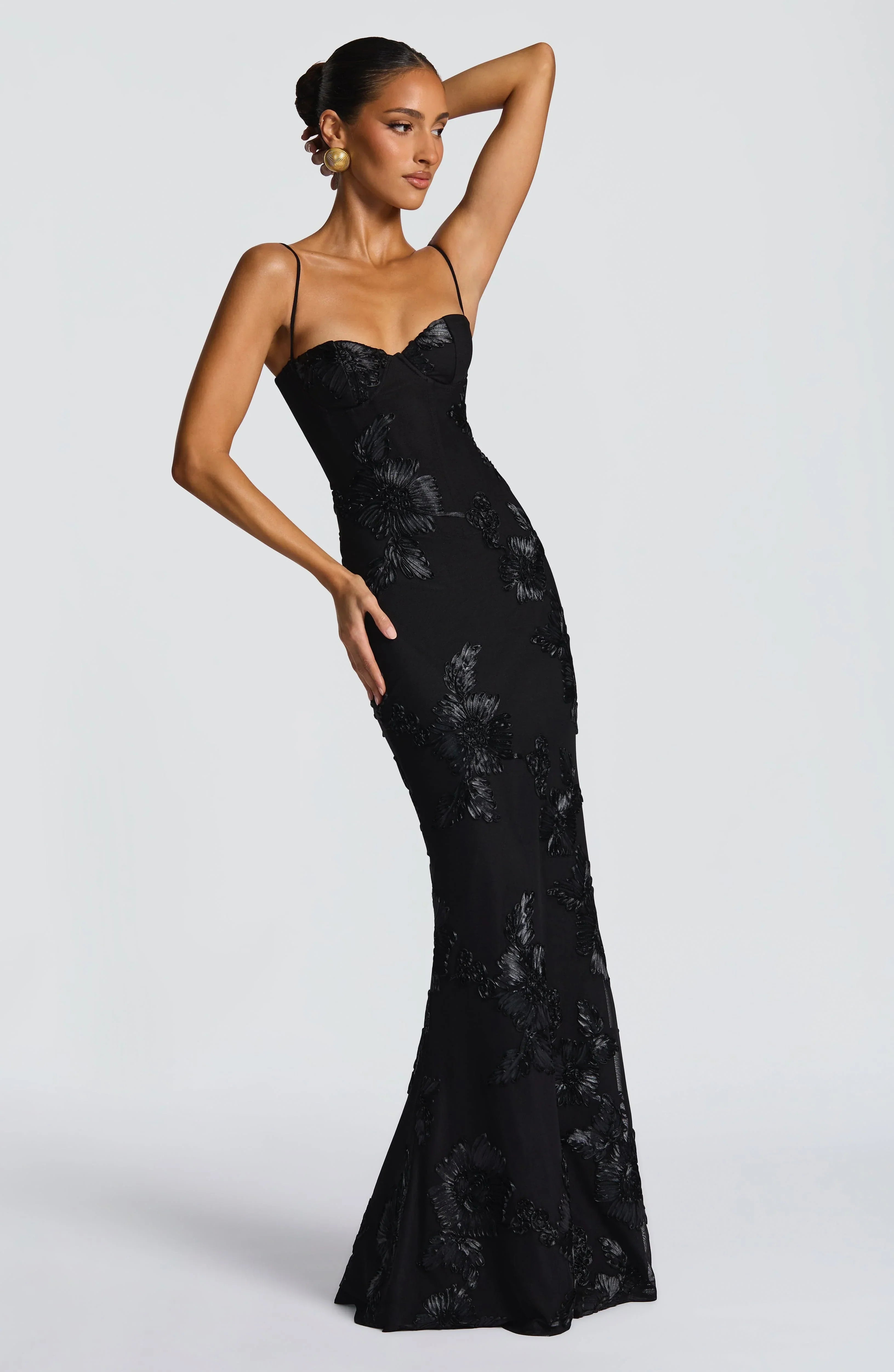 Flower-decorated Evening Dress High-end Banquet Elegant Slimming Jovera Joyce