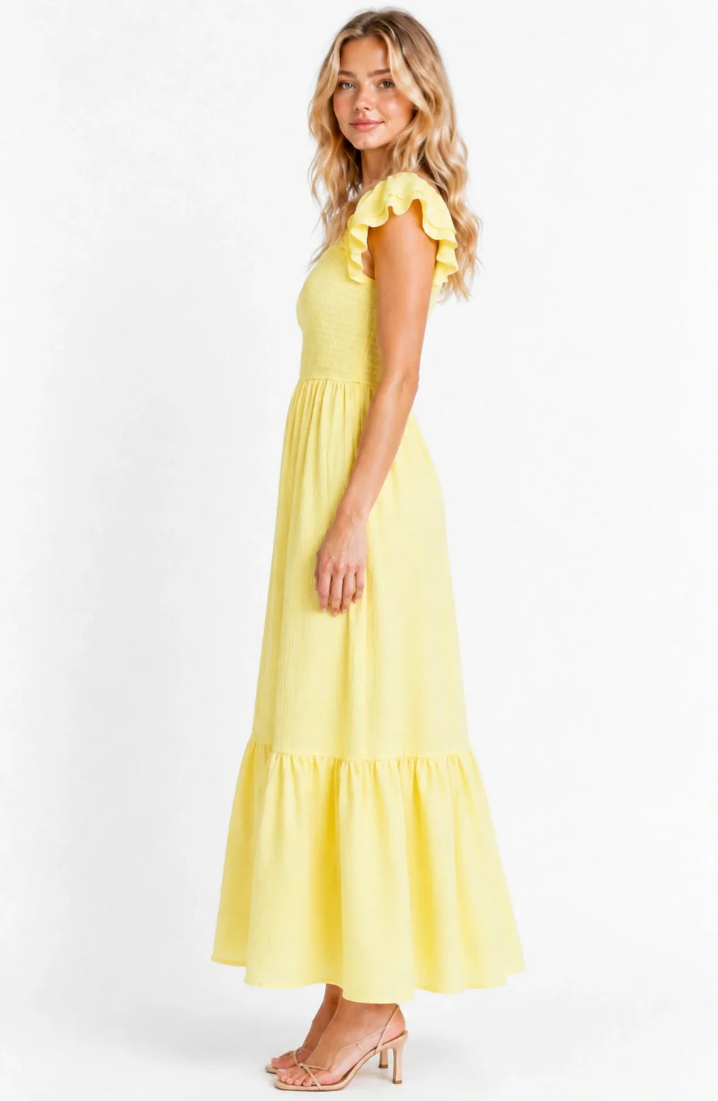 Jovera Joyce Lumière Belle Ruffle Maxi Dress