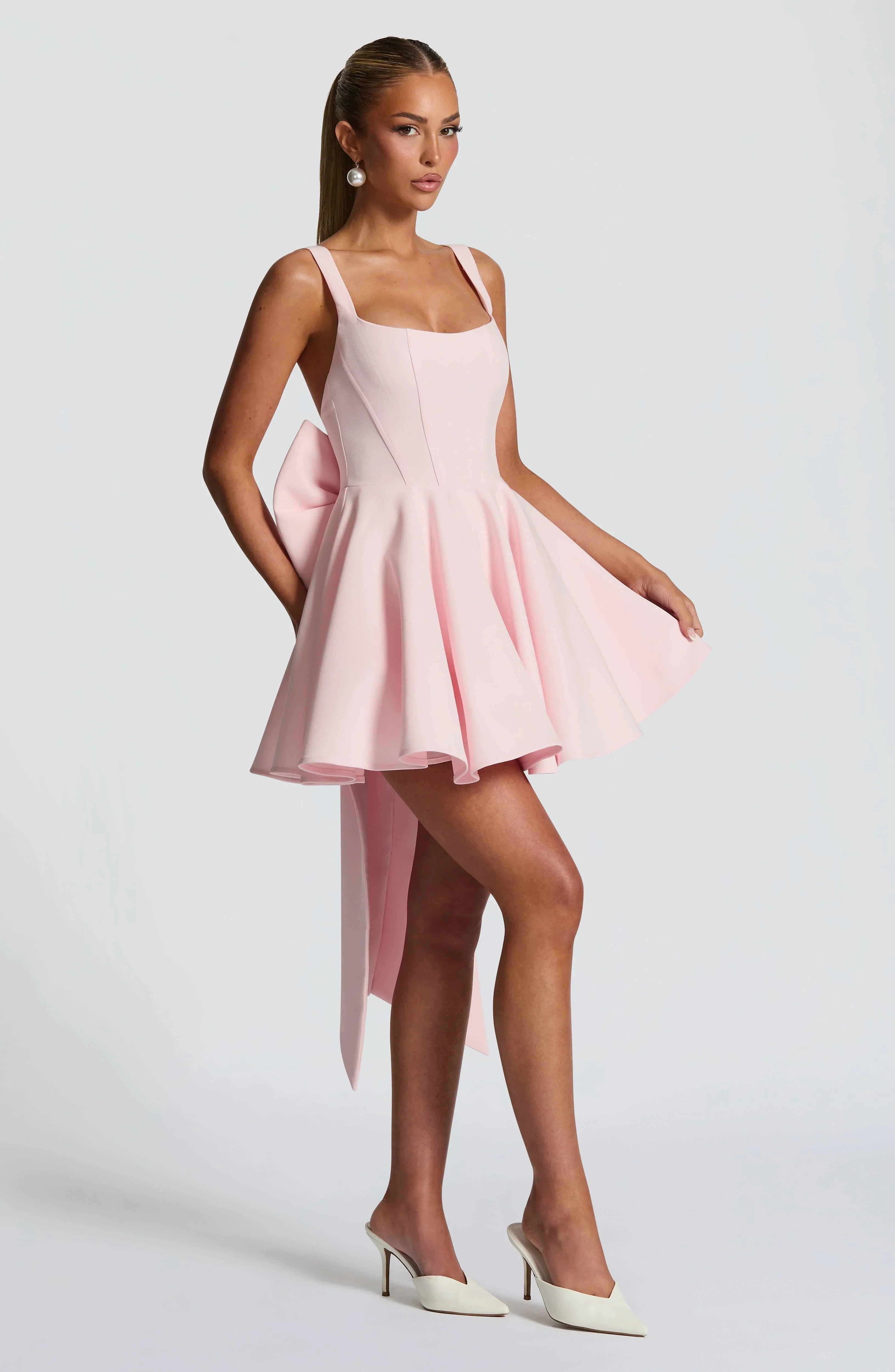 Solid Color Square Collar Sling Dress Women Jovera Joyce