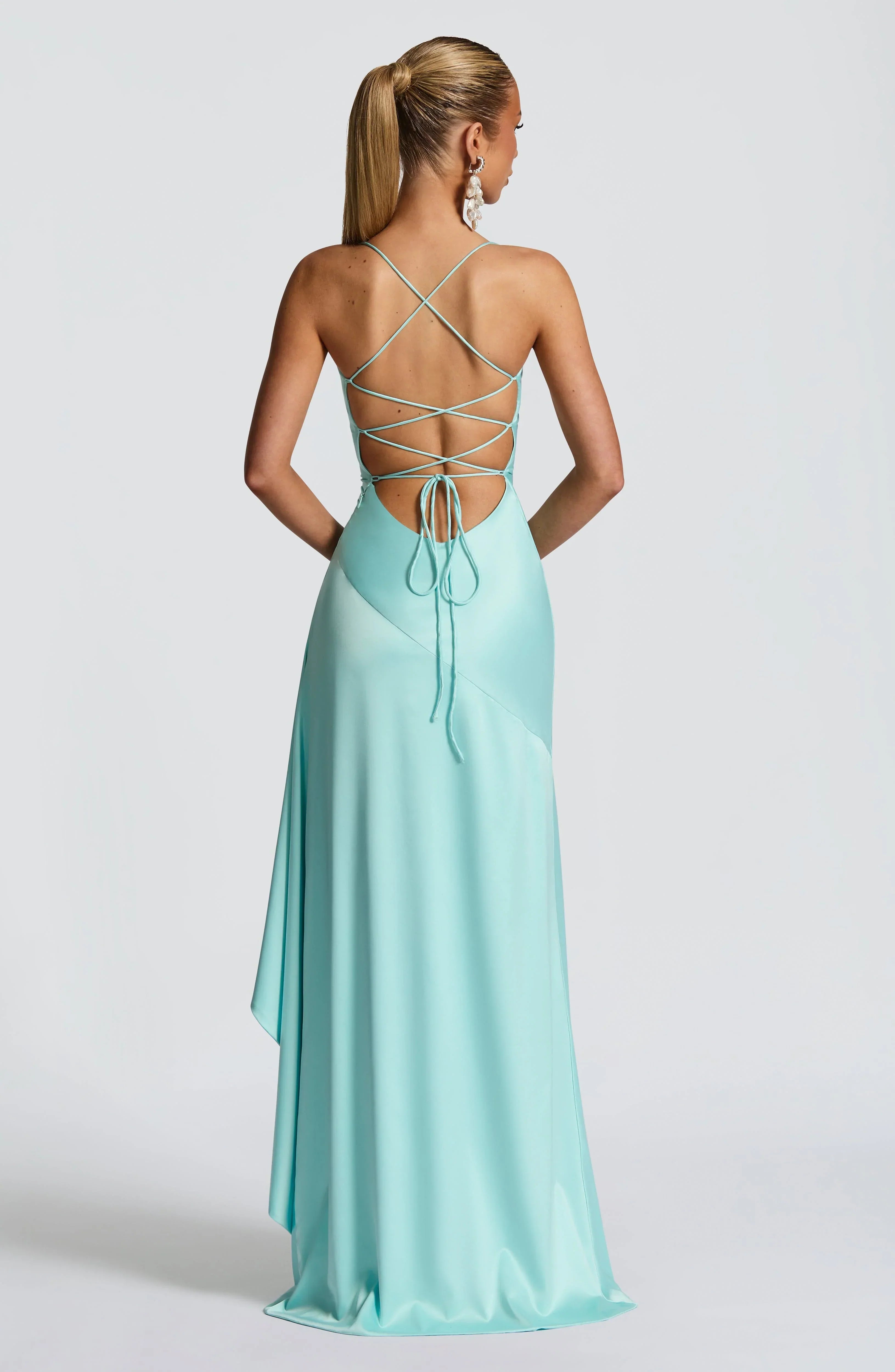 Women's Backless Ruffles Irregular Dress Summer Fashion Evening Party Club Split Suspender Maxi Dresses Clothing Jovera Joyce