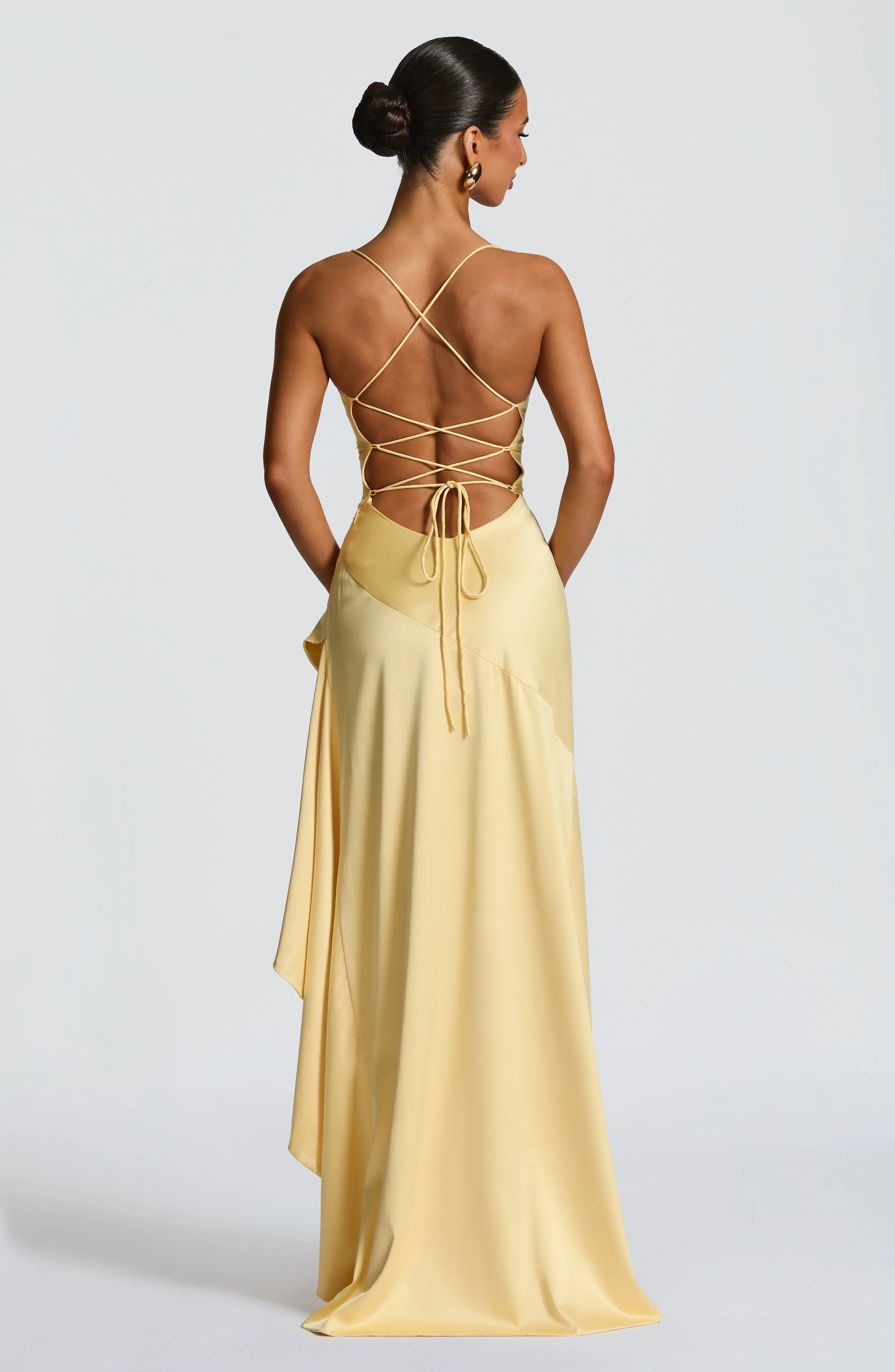 Women's Backless Ruffles Irregular Dress Summer Fashion Evening Party Club Split Suspender Maxi Dresses Clothing Jovera Joyce