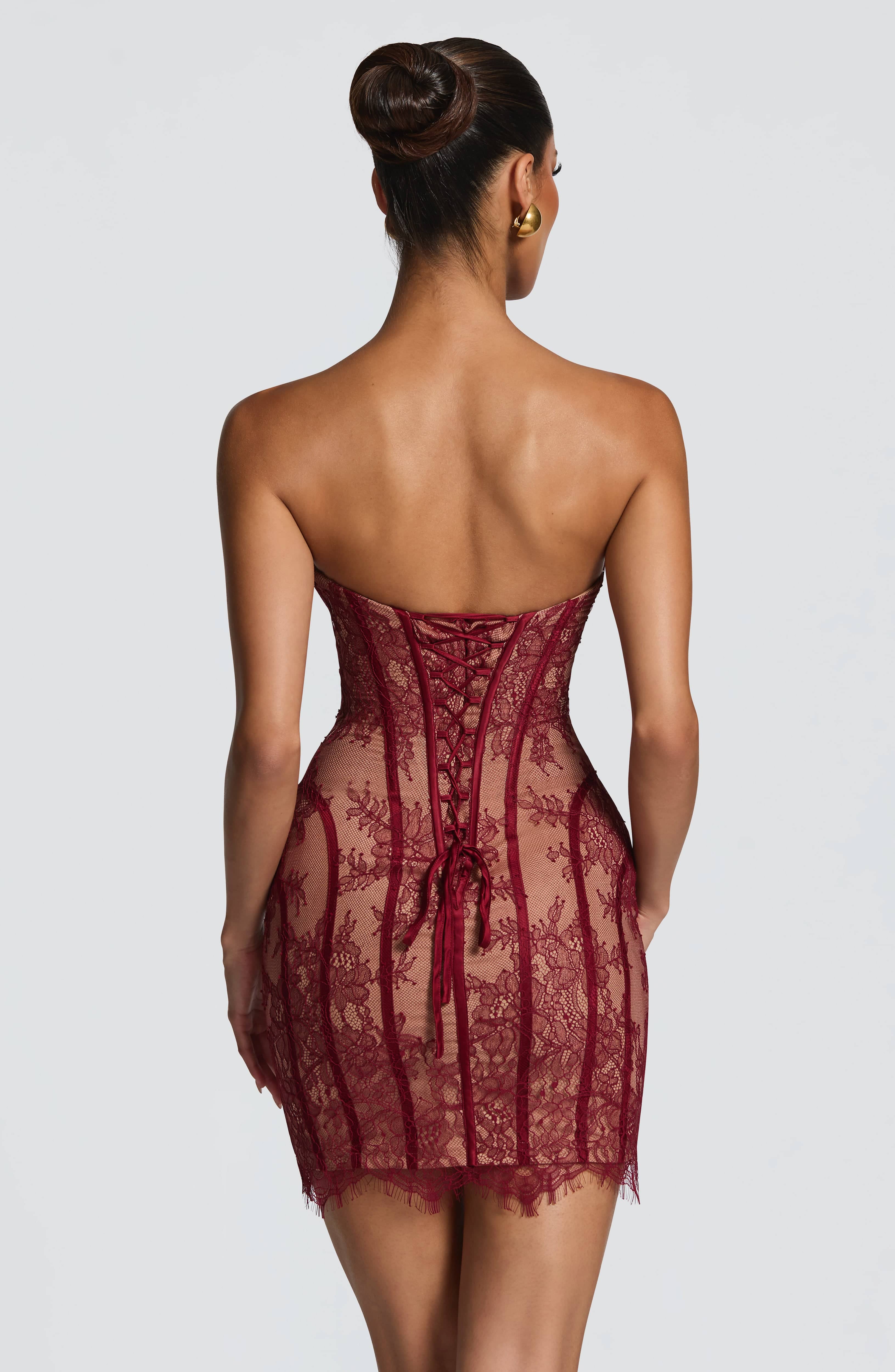 6 European And American Lace Bustier Sheath Dress Jovera Joyce