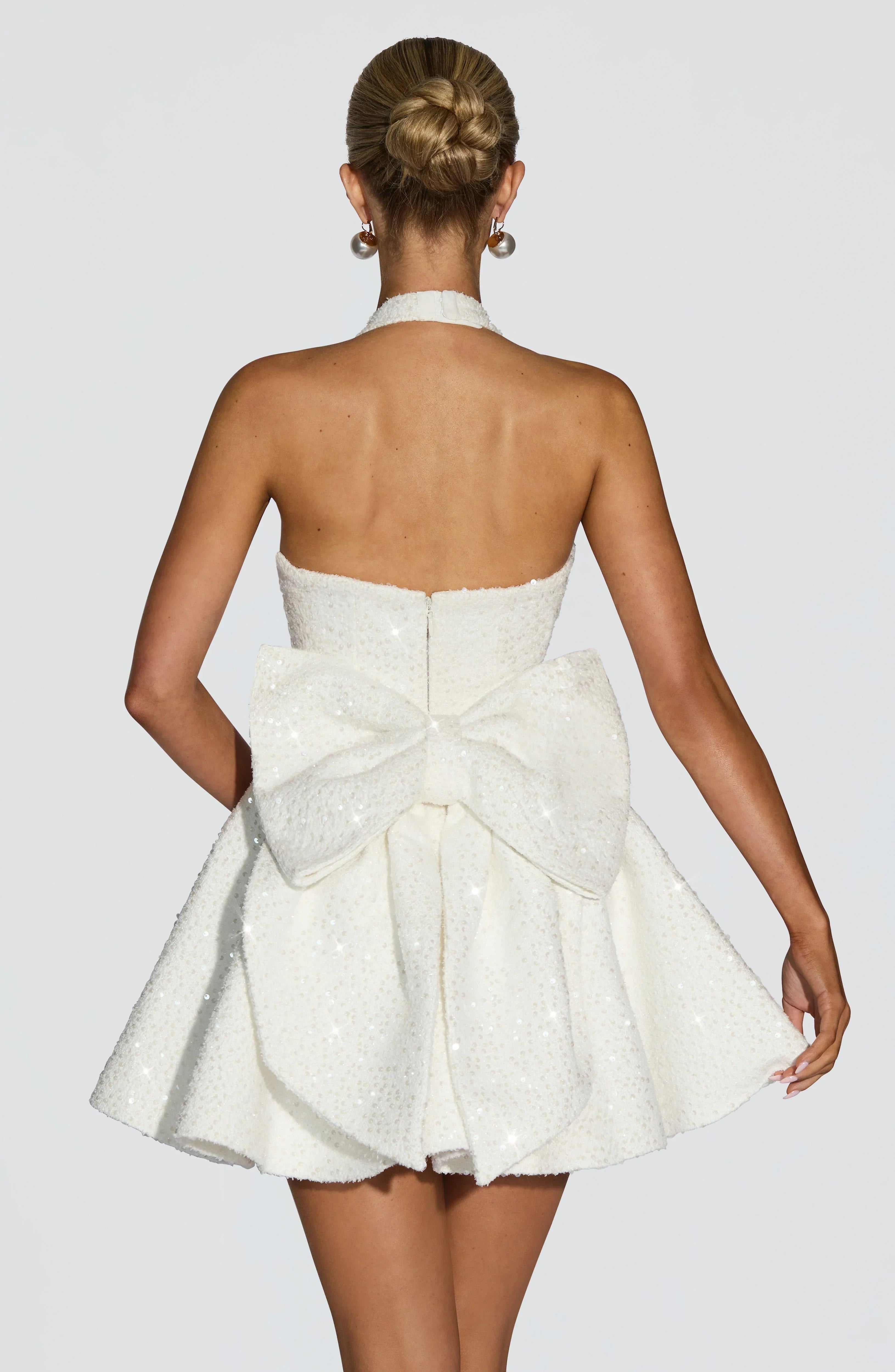 European And American-style Bow-tied Halter Dress Jovera Joyce