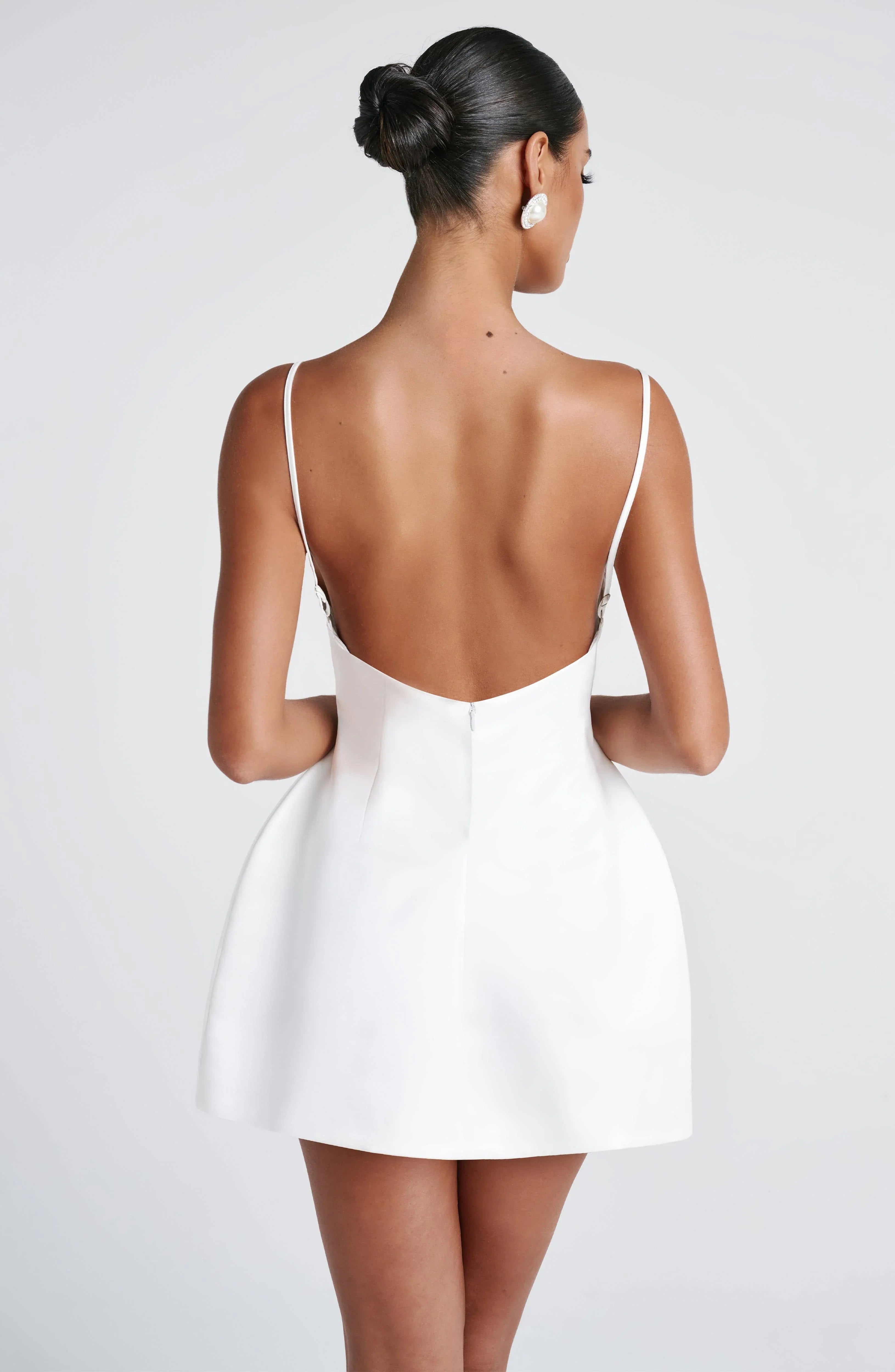 Solid-color Sexy Tank Top With Adjustable Straps Backless Mini Dress Jovera Joyce
